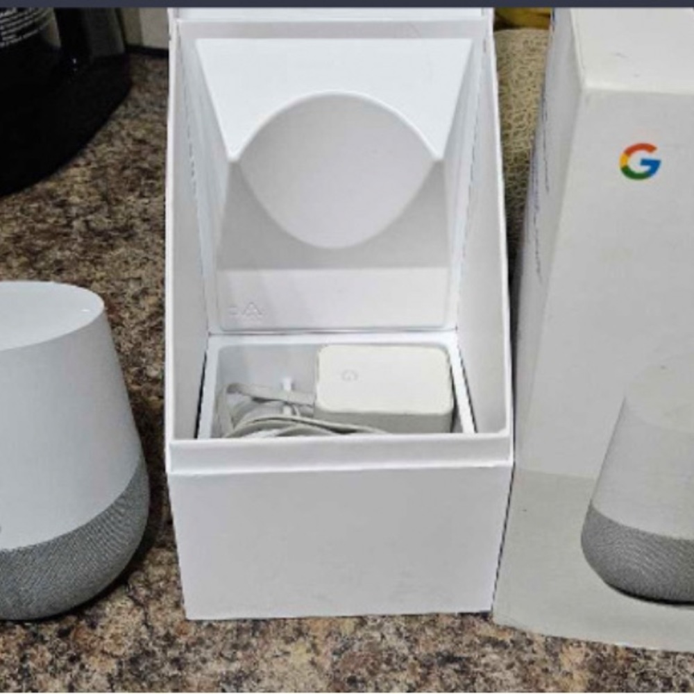 Google Smart Speaker in White and Gray